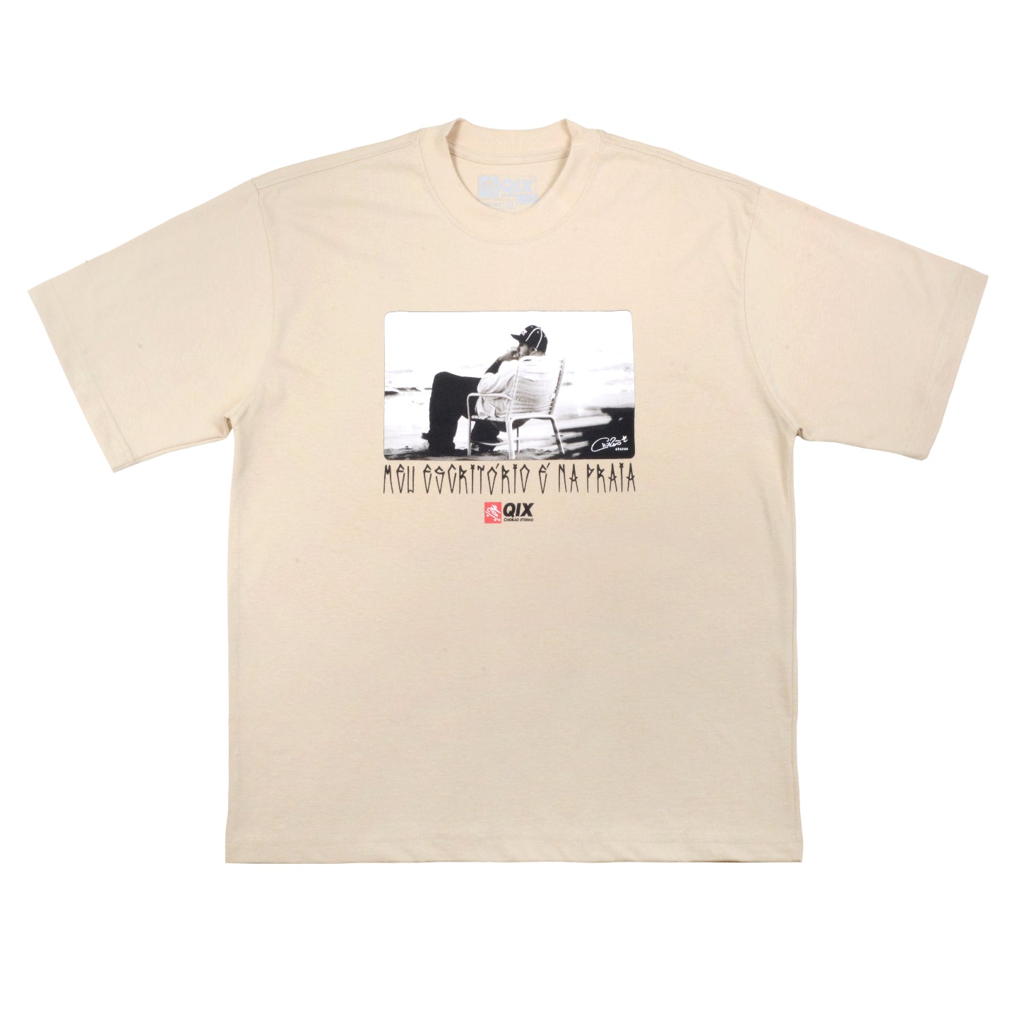 Camisa Oversized Qix Chorão Meu Escritório é na Praia