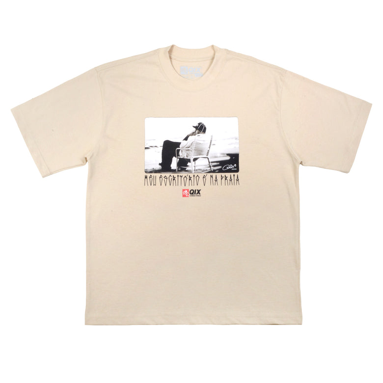 Camisa Oversized Qix Chorão Meu Escritório é na Praia