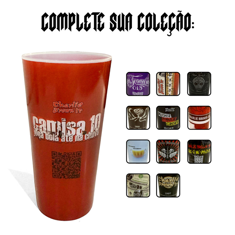 Copo Discografia CBJR.  Camisa 10 - Joga bola até na chuva