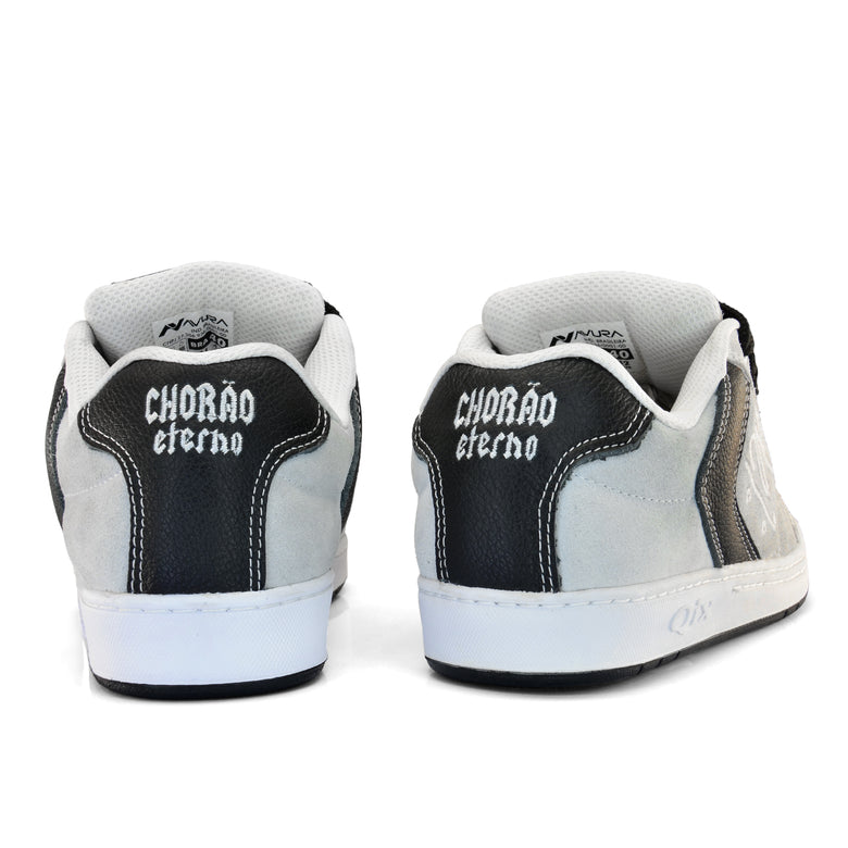 Tênis Preto Skate QIX Chorão Lado B Alvejado