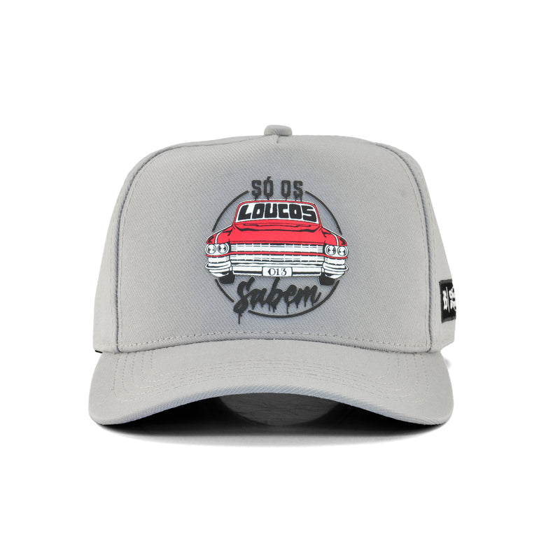 Boné Snapback Chorão Só os Loucos Sabem Cinza
