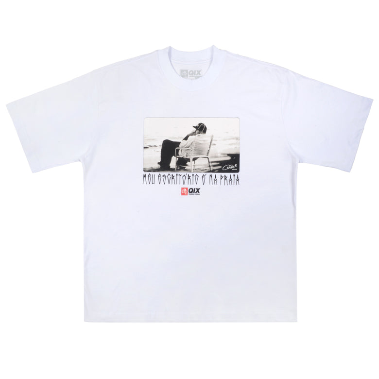 Camisa Oversized Qix Chorão Meu Escritório é na Praia
