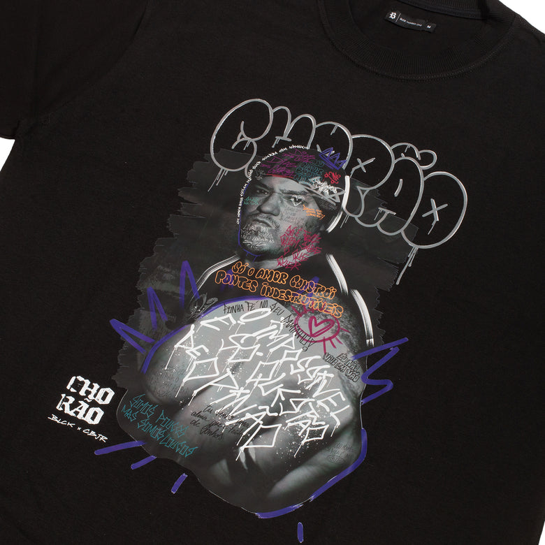 Camiseta Oversized Preta "Pontes Indestrutiveis"