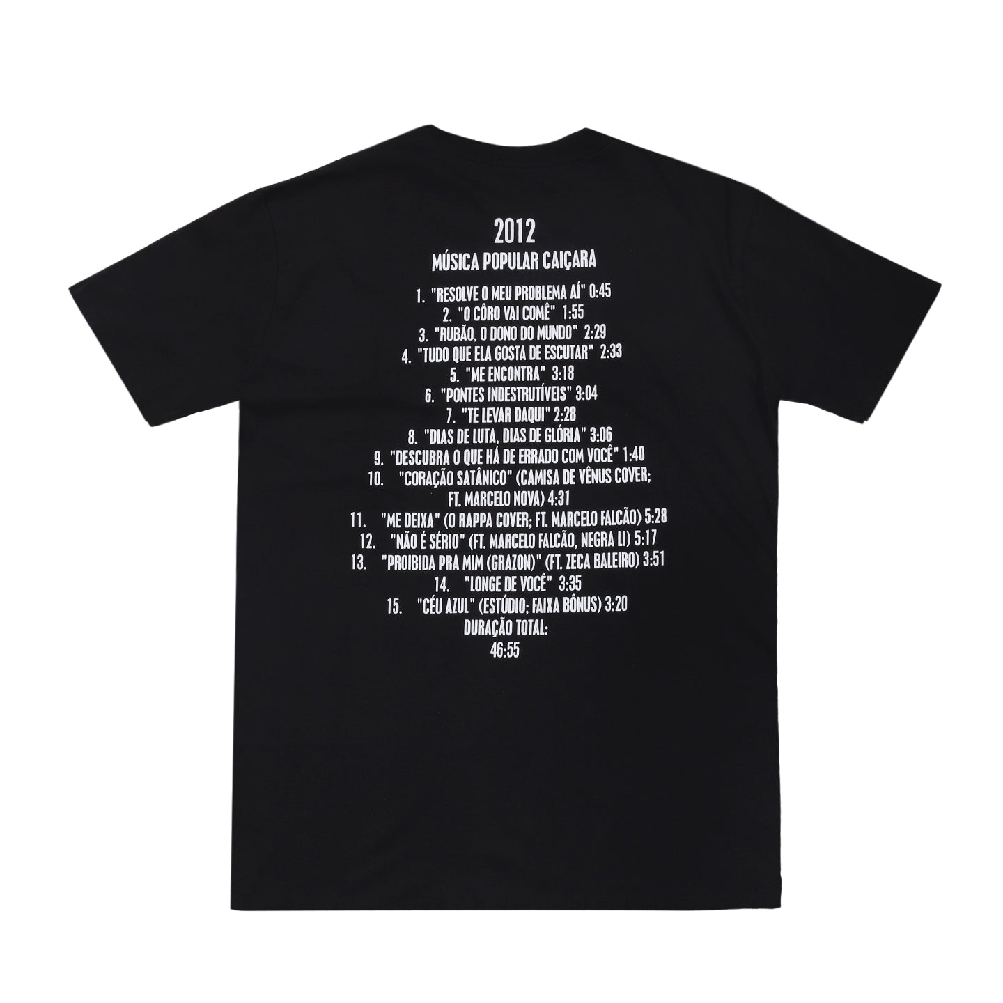Camiseta Charlie Brown Jr Música Popular Caiçara - Discografia