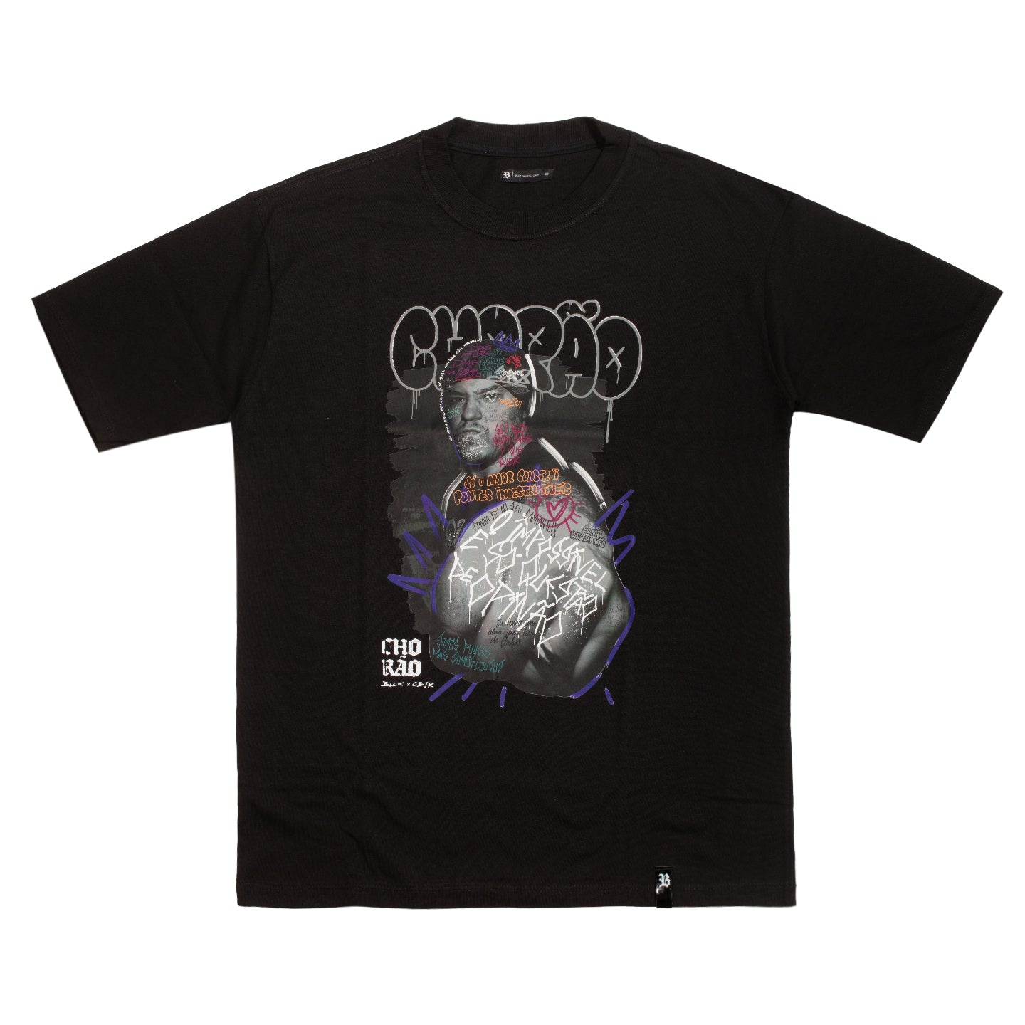 Camiseta Oversized Preta "Pontes Indestrutiveis"