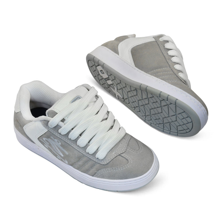 Tênis Qix Chorão Lado B - Cinza e Branco -