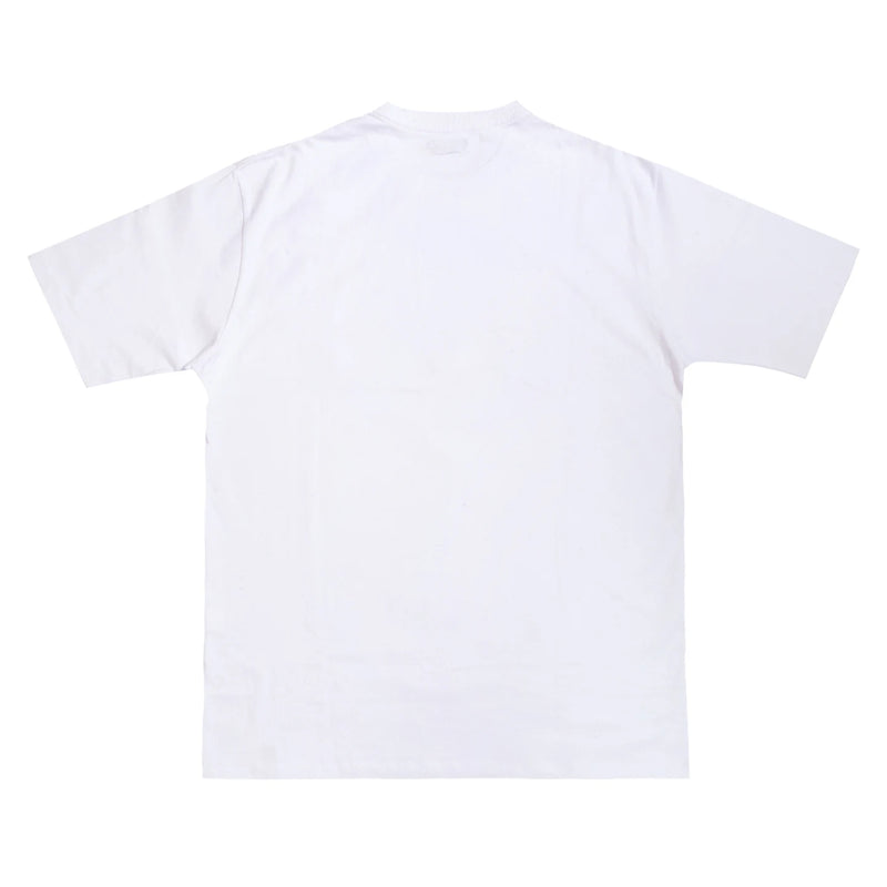 Parte de trás da camiseta branca oversized "Chorão Eterno".