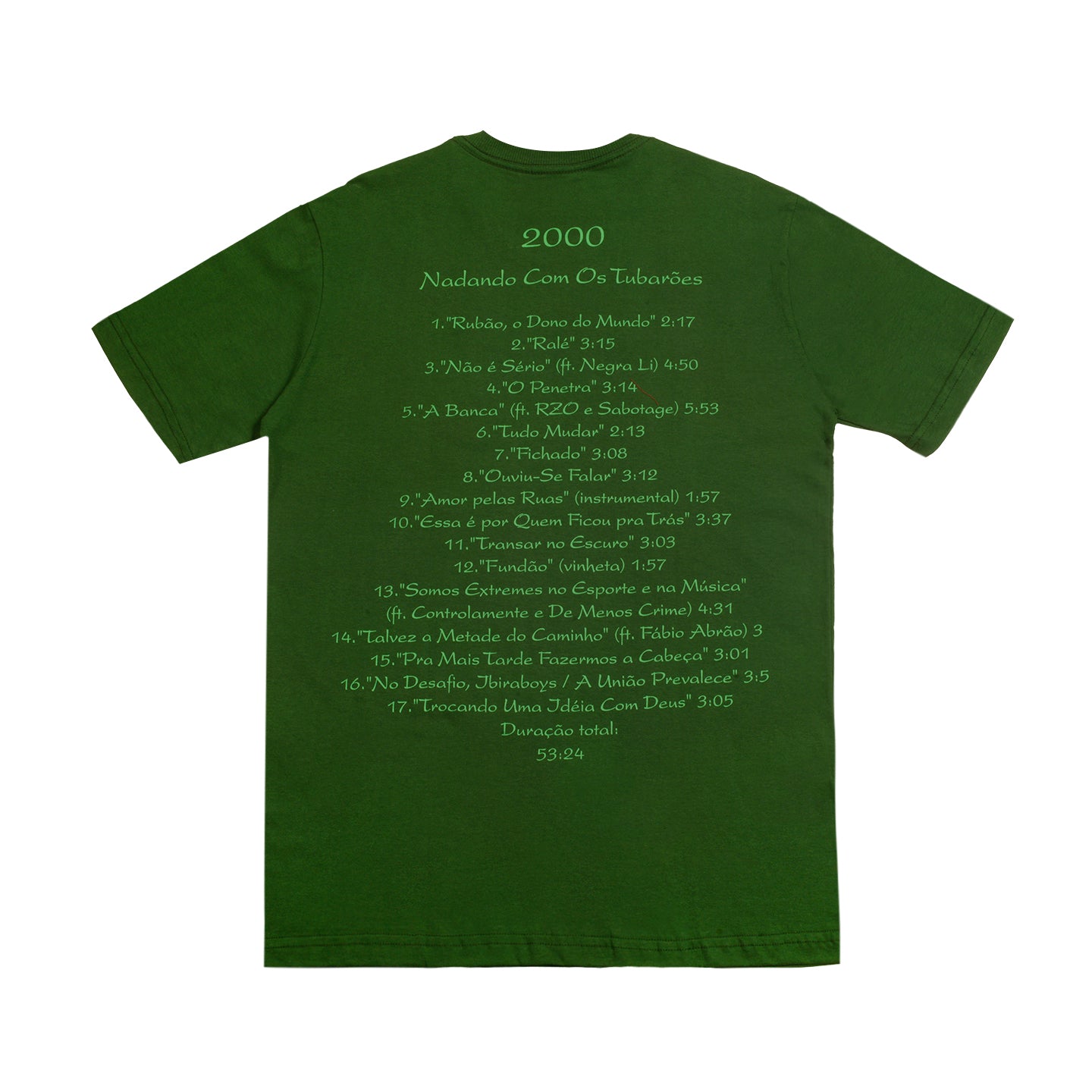 Camiseta Charlie Brown Jr Nadando com Tubarões - Discografia