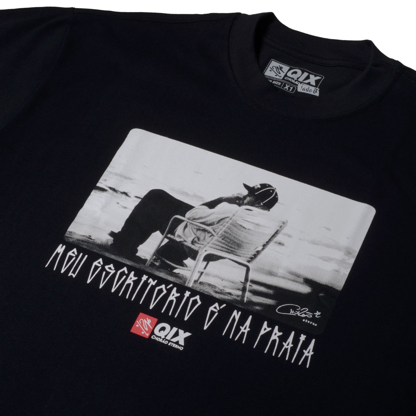 Camisa Oversized Qix Chorão Meu Escritório é na Praia