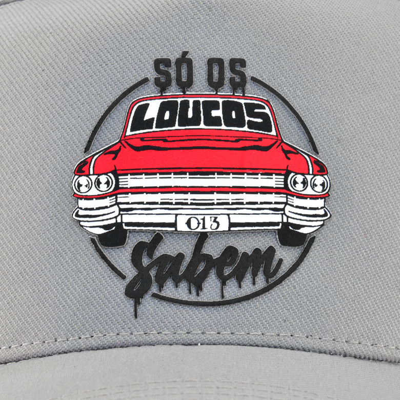 Boné Snapback Chorão Só os Loucos Sabem Cinza