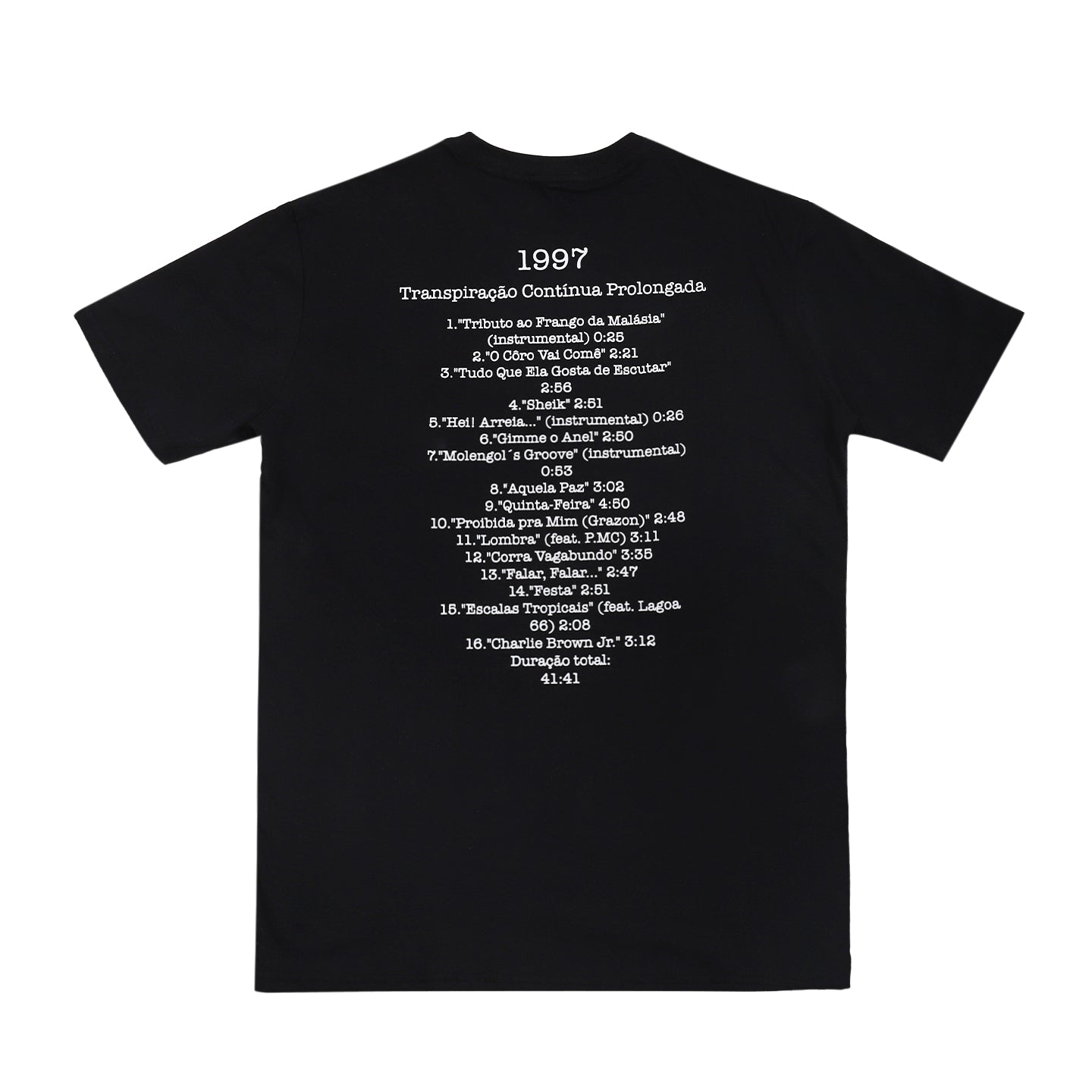 Camiseta Charlie Brown Jr Transpiração Contínua Prolongada - Discografia