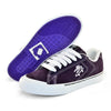 Sola do tênis uva qix na cor roxo com detalhe de logo da marca em branco.